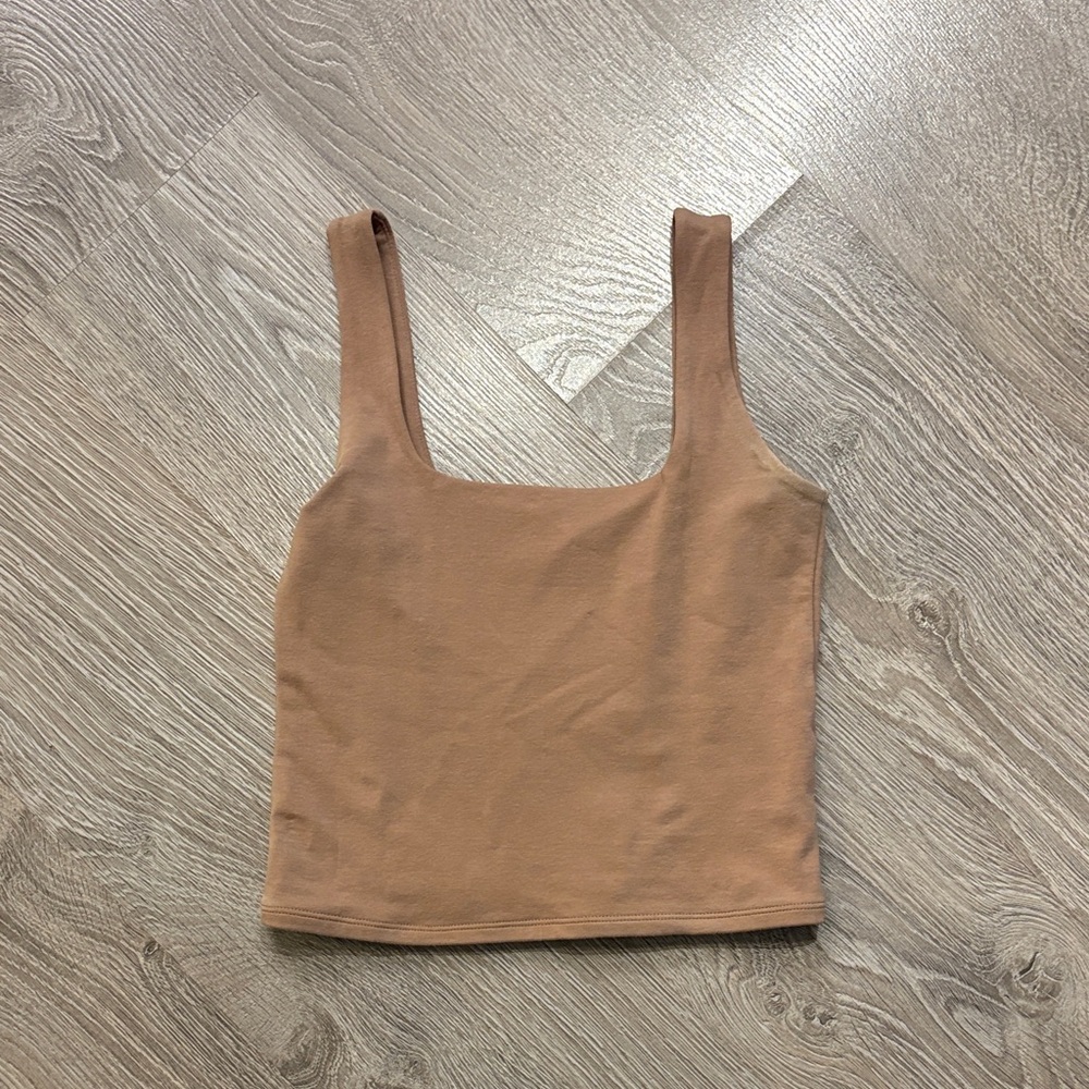 ABERCROMBIE Tan Fitted Contour Top, Size XS